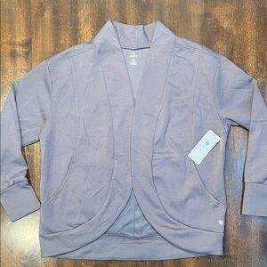 Apana Open Front Cardigan Sweater - Venus Sky Grey - Size M - NWT